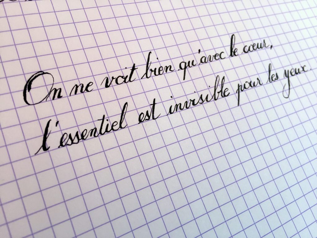 Exemple calligraphie